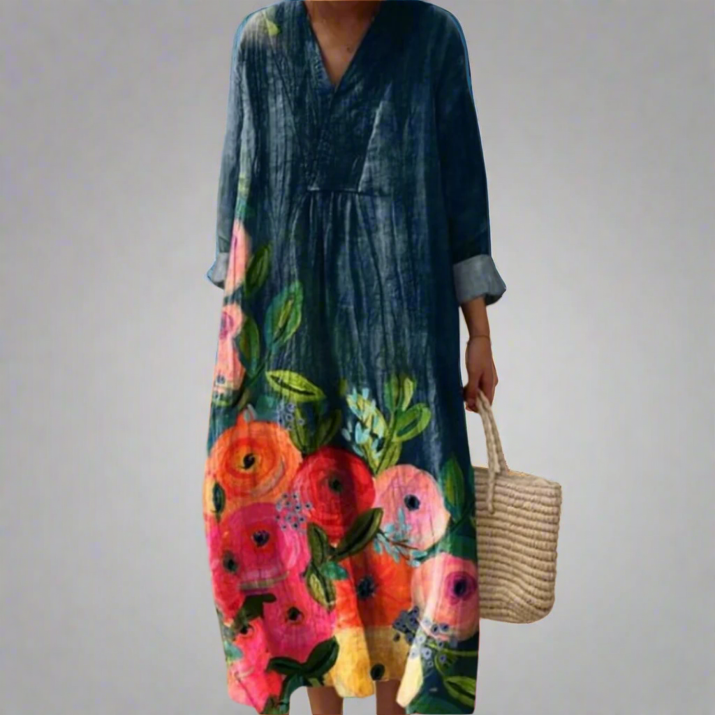 Poppy | Watercolor Floral Maxi Dress