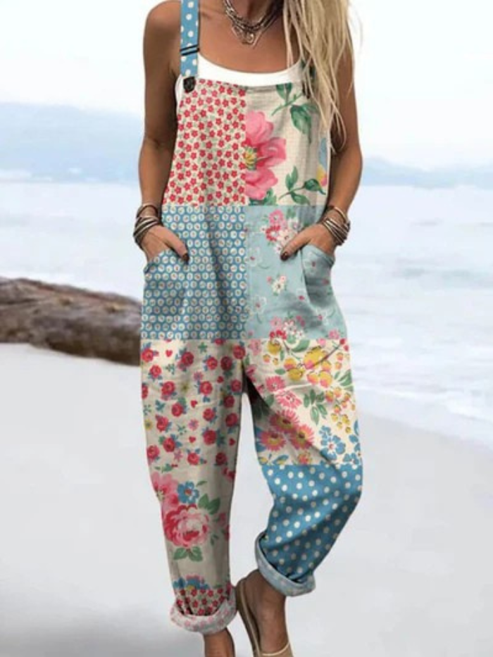 Elara | Vintage Patch Overalls