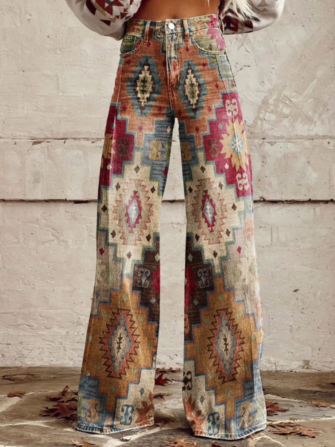 Rowena | Aztec Dream Wide-Leg Pants