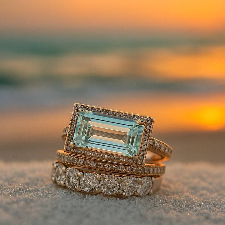 Marilys | Sea Glass Ring Set