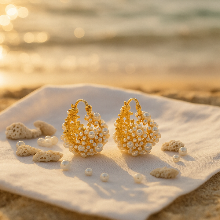 Zahara | Golden Foam Dawn Earrings