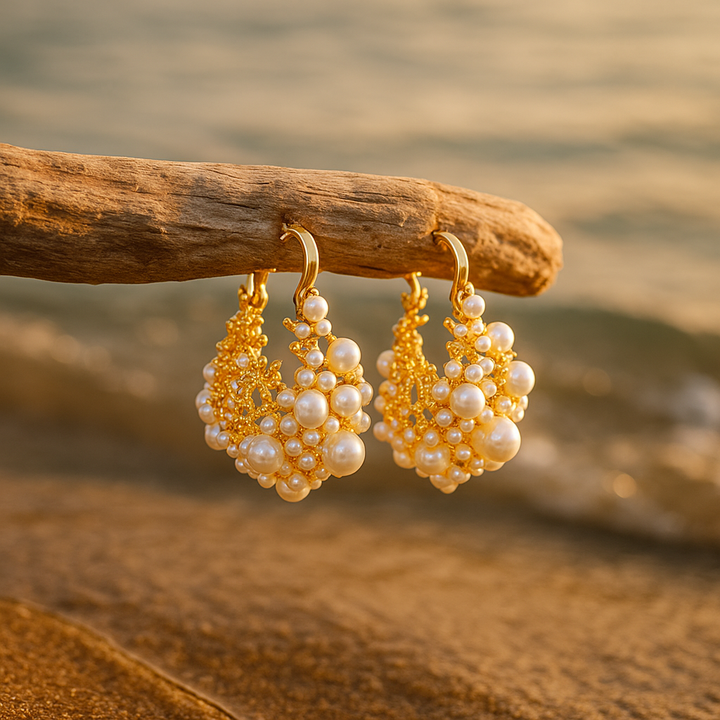 Zahara | Golden Foam Dawn Earrings