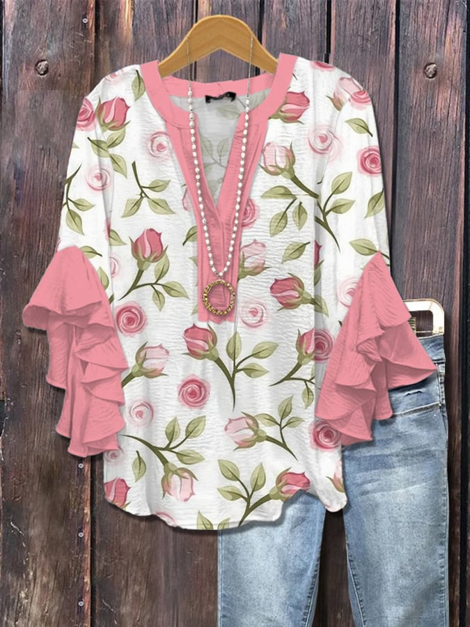 Rosleigh™ | Soft Rose Petal Blouse