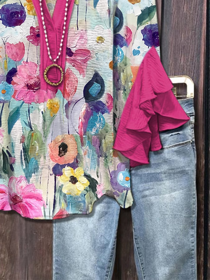 Bloomleigh™ | Watercolour Floral Blouse