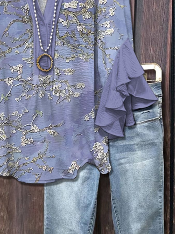 Lilac Bloom™ | Blossom print blouse