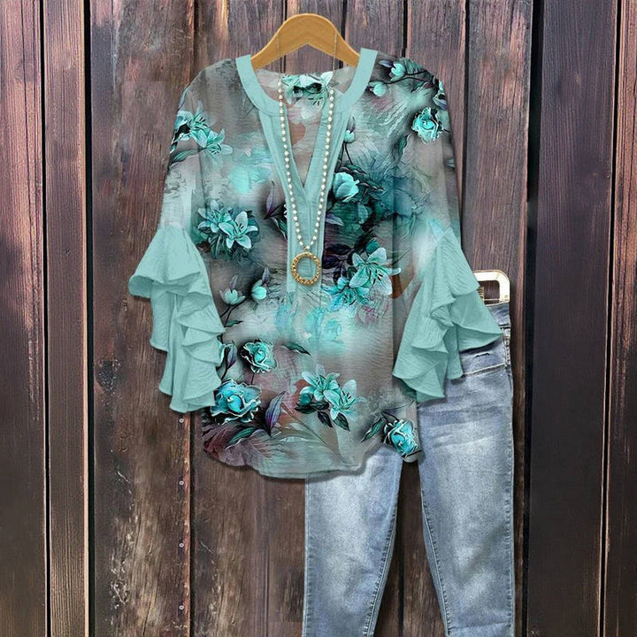 Ocean bloom™ | floral chiffon blouse