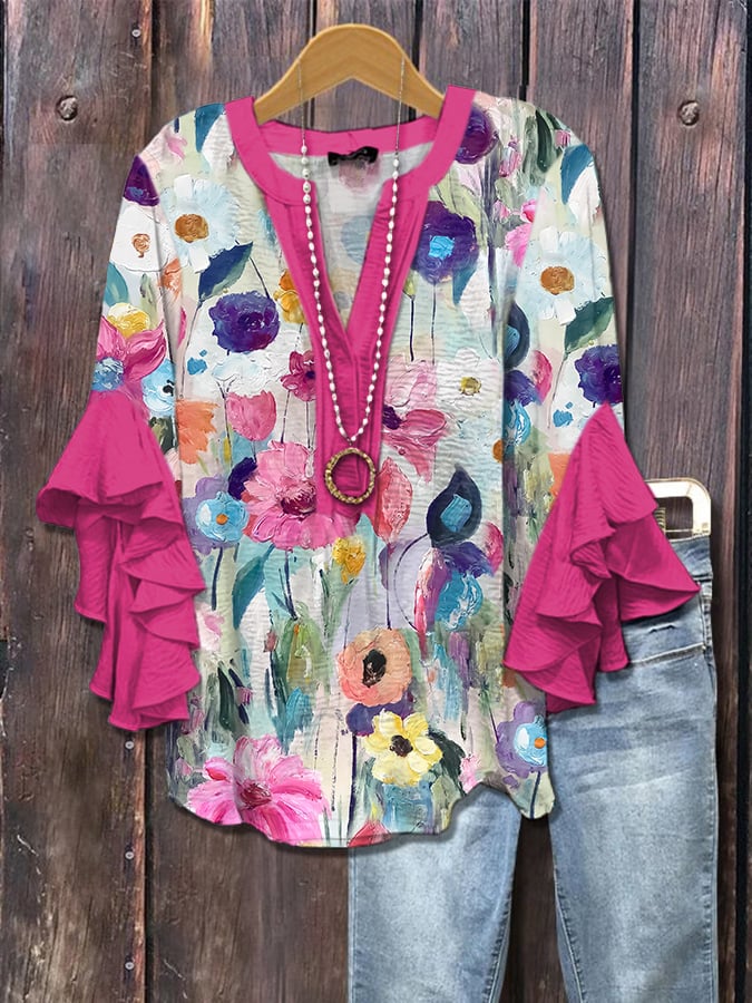 Bloomleigh™ | Watercolour Floral Blouse
