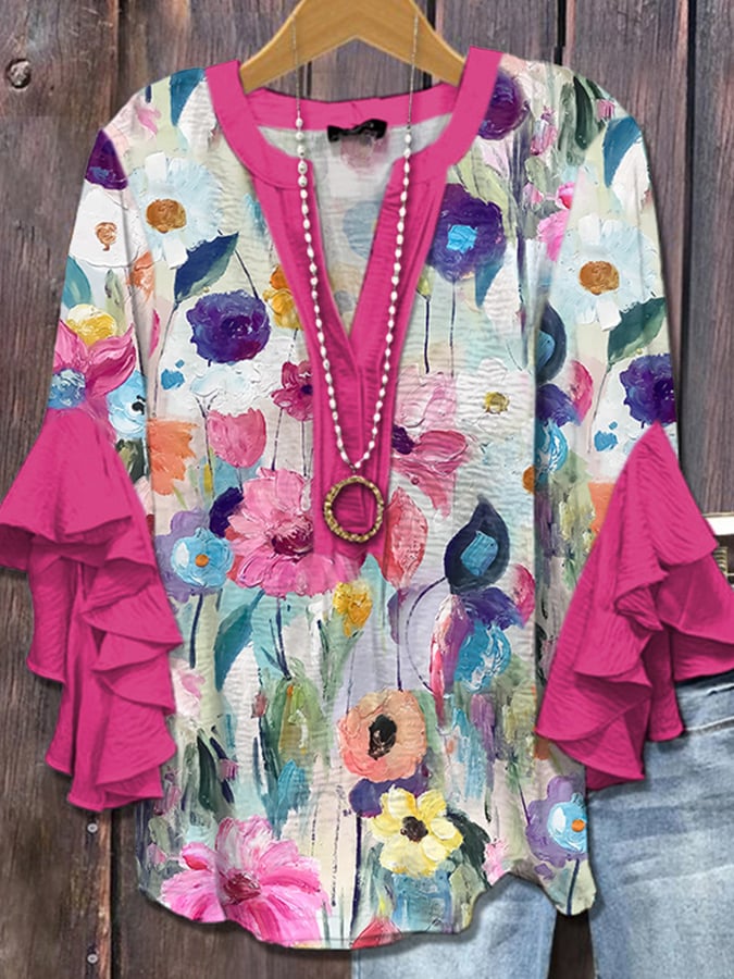 Bloomleigh™ | Watercolour Floral Blouse