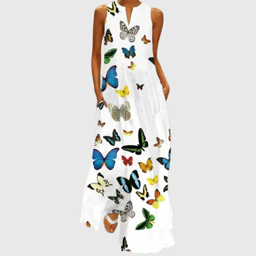 Aurelia™ - Butterfly Bloom A-Line Dress