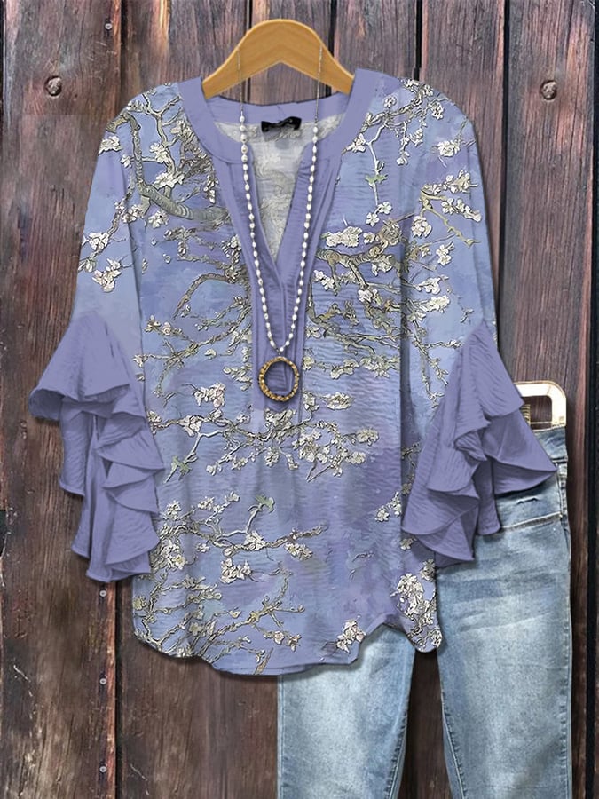 Lilac Bloom™ | Blossom print blouse
