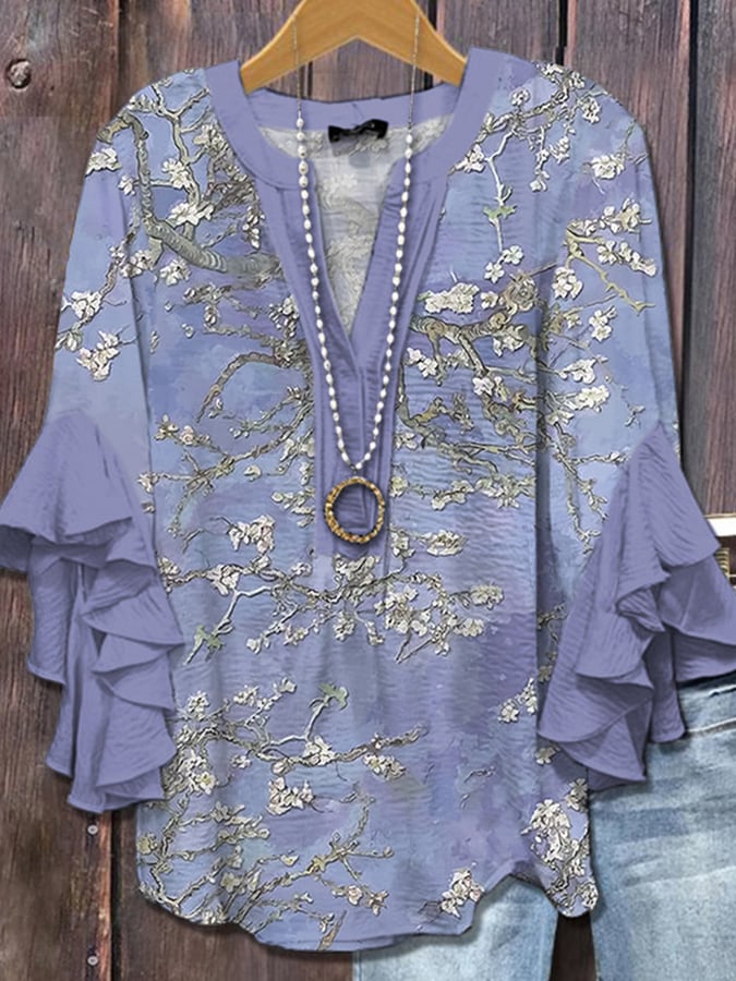Lilac Bloom™ | Blossom print blouse